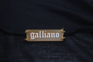 JOHN GALLIANO ジョンガリアーノ 半袖Ｔシャツ フェース プリント ブラック モダール サイズXS 美品 中古 58110