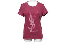 Load image into Gallery viewer, YVES SAINT LAURENT イヴサンローラン YSL 半袖Ｔシャツ ロゴＴシャツ ピンク系 コットン 美品 中古 58111
