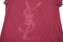 Load image into Gallery viewer, YVES SAINT LAURENT イヴサンローラン YSL 半袖Ｔシャツ ロゴＴシャツ ピンク系 コットン 美品 中古 58111