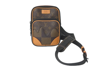 極美品 LOUIS VUITTON ルイヴィトン N40379 NIGO ダミエジャイアント アマゾン スリングバッグ 2020年 ブラウン 中古 58176