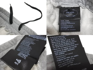 PRADA プラダ スウェットパンツ パンツ グレー トライアングルロゴ 132361 コットン XS レディース美品 中古 58201 