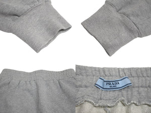 PRADA プラダ スウェットパンツ パンツ グレー トライアングルロゴ 132361 コットン XS レディース美品 中古 58201 
