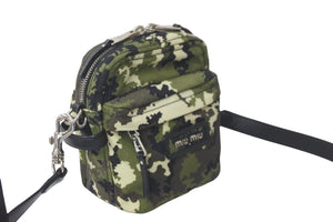 極美品 MIUMIU ミュウミュウ ショルダーバッグ カモフラージュ 5BH158 2D4H F0161 582035BH158 2D4H F0161 中古 58203