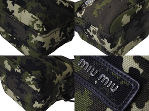 極美品 MIUMIU ミュウミュウ ショルダーバッグ カモフラージュ 5BH158 2D4H F0161 582035BH158 2D4H F0161 中古 58203