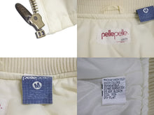 Load image into Gallery viewer, pellepelle ペレペレ レザージャケット サイズM 刺繍デザイン アイボリー ホワイト ヴィンテージ 美品 中古 4c057721