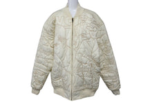 Load image into Gallery viewer, pellepelle ペレペレ レザージャケット サイズM 刺繍デザイン アイボリー ホワイト ヴィンテージ 美品 中古 4c057721
