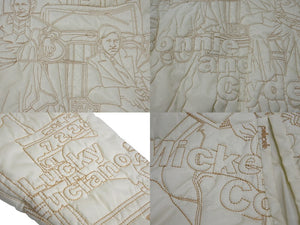 pellepelle ペレペレ レザージャケット サイズM 刺繍デザイン アイボリー ホワイト ヴィンテージ 美品 中古 4c057721
