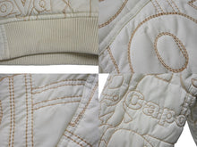 Load image into Gallery viewer, pellepelle ペレペレ レザージャケット サイズM 刺繍デザイン アイボリー ホワイト ヴィンテージ 美品 中古 4c057721