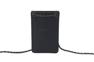 CHANEL シャネル ショルダーバッグ ココマーク チェーンショルダー レザー ブラック A92304 19番台 シルバー金具 美品 中古 58271