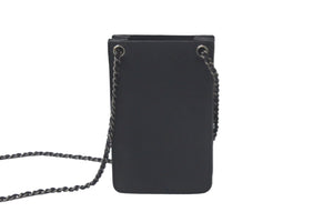 CHANEL シャネル ショルダーバッグ ココマーク チェーンショルダー レザー ブラック A92304 19番台 シルバー金具 美品 中古 58271