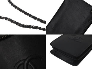CHANEL シャネル ショルダーバッグ ココマーク チェーンショルダー レザー ブラック A92304 19番台 シルバー金具 美品 中古 58271