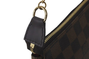 極美品 LOUIS VUITTON ルイヴィトン アクセサリーポーチ ミニポシェットアクセソワール Ｔ＆Ｂ ダミエ エベヌ N58011 中古 58293