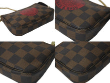 Load image into Gallery viewer, 極美品 LOUIS VUITTON ルイヴィトン アクセサリーポーチ ミニポシェットアクセソワール Ｔ＆Ｂ ダミエ エベヌ N58011 中古 58293