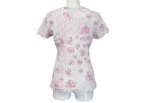 Load image into Gallery viewer, Christian Dior クリスチャンディオール 半袖Ｔシャツ トロッター 花柄 Vネック 5P16155953 コットン ピンク 40 美品 中古 58299