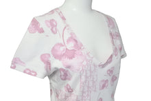 Load image into Gallery viewer, Christian Dior クリスチャンディオール 半袖Ｔシャツ トロッター 花柄 Vネック 5P16155953 コットン ピンク 40 美品 中古 58299