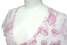 Load image into Gallery viewer, Christian Dior クリスチャンディオール 半袖Ｔシャツ トロッター 花柄 Vネック 5P16155953 コットン ピンク 40 美品 中古 58299