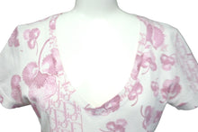 Load image into Gallery viewer, Christian Dior クリスチャンディオール 半袖Ｔシャツ トロッター 花柄 Vネック 5P16155953 コットン ピンク 40 美品 中古 58299