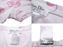 Load image into Gallery viewer, Christian Dior クリスチャンディオール 半袖Ｔシャツ トロッター 花柄 Vネック 5P16155953 コットン ピンク 40 美品 中古 58299