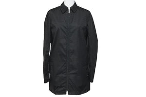 PRADA プラダ 長袖シャツ NYLON SIGLATO ナイロンシグラート 88255 NERO サイズ40 シルバー金具 美品 中古 58300