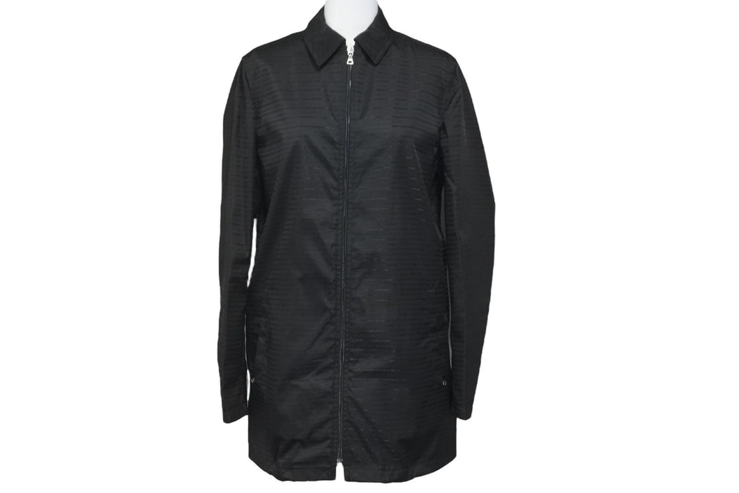 PRADA プラダ 長袖シャツ NYLON SIGLATO ナイロンシグラート 88255 NERO サイズ40 シルバー金具 美品 中古 58300