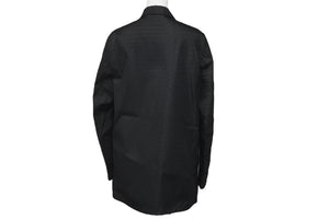 PRADA プラダ 長袖シャツ NYLON SIGLATO ナイロンシグラート 88255 NERO サイズ40 シルバー金具 美品 中古 58300