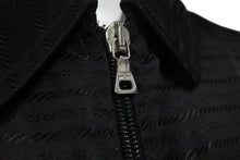 Load image into Gallery viewer, PRADA プラダ 長袖シャツ NYLON SIGLATO ナイロンシグラート 88255 NERO サイズ40 シルバー金具 美品 中古 58300