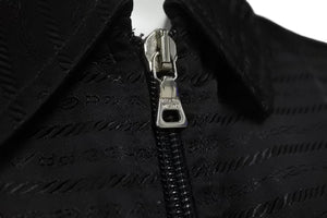 PRADA プラダ 長袖シャツ NYLON SIGLATO ナイロンシグラート 88255 NERO サイズ40 シルバー金具 美品 中古 58300