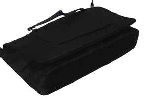 PRADA プラダ サテン ワンショルダーバッグ ブラック ロゴ 肩掛け 黒色 シルバー金具 中古 58315