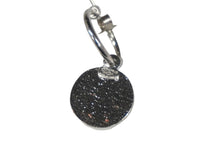 Load image into Gallery viewer, CHANEL シャネル フープピアス スタッドピアス ココマーク 00A刻印 2000年 秋 ブラック シルバー金具 3g 美品 中古 58322