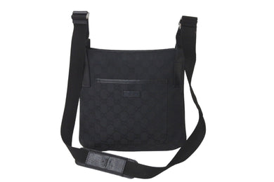 GUCCI グッチ ショルダーバッグ GG柄 GGキャンバス コットンキャンバス レザー 122793 シルバー金具 美品 中古 58351