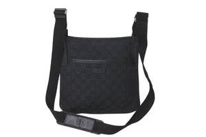 GUCCI グッチ ショルダーバッグ GG柄 GGキャンバス コットンキャンバス レザー 122793 シルバー金具 美品 中古 58351
