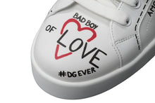 Load image into Gallery viewer, 極美品 DOLCE&amp;GABBANA ドルチェアンドガッバーナ グラフィック プリント スニーカー ホワイト 落書き CS1538 9 中古 58357