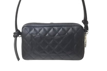 Load image into Gallery viewer, CHANEL シャネル ポーチ ハンドバッグ カンボンライン ココマーク 9番台 ココマーク ブラック ホワイト 美品 中古 58396