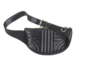 極美品 PRADA プラダ IMPUNTURE ウエストバッグ NERO ボディバッグ 1BL008-2D91-F0002 ブラック ロゴ 中古 58415