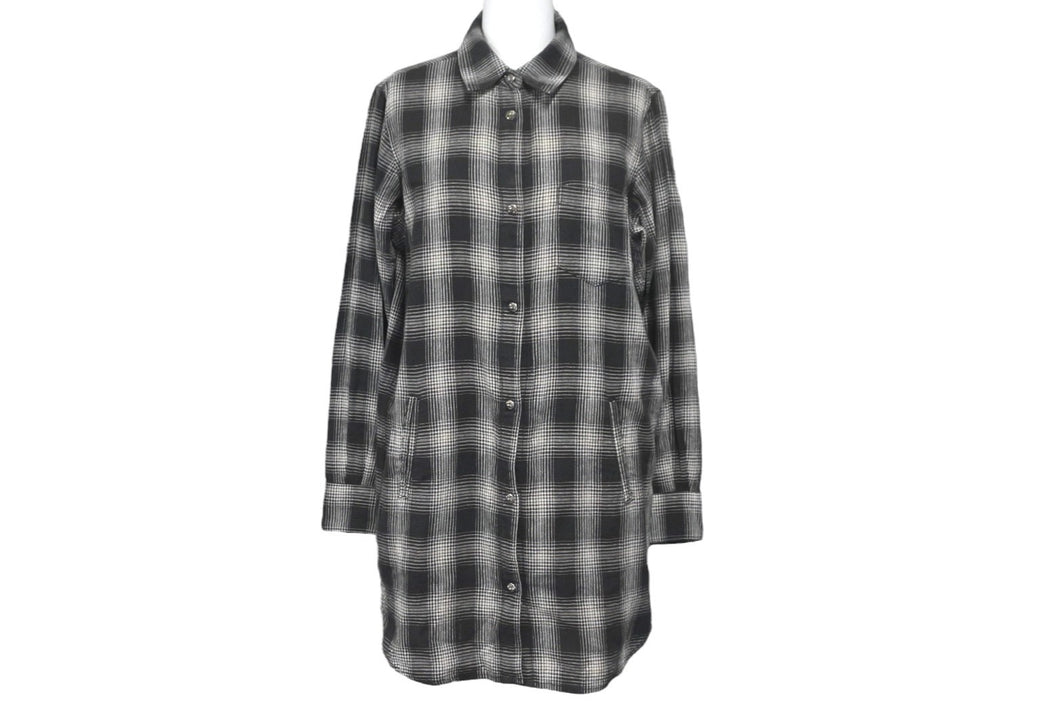 CHROME HEARTS クロムハーツ 長袖シャツ チェックシャツ クロスボール クロスパッチ サイズS シルバー925 美品 中古 58424
