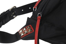 Load image into Gallery viewer, PRADA プラダ ウエストバッグ ボディバッグ スタッズ 三角プレート ブラック ナイロン 1BL014 シルバー金具 美品 中古 58427