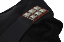 Load image into Gallery viewer, PRADA プラダ ウエストバッグ ボディバッグ スタッズ 三角プレート ブラック ナイロン 1BL014 シルバー金具 美品 中古 58427