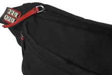 Load image into Gallery viewer, PRADA プラダ ウエストバッグ ボディバッグ スタッズ 三角プレート ブラック ナイロン 1BL014 シルバー金具 美品 中古 58427