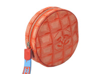 Load image into Gallery viewer, CHANEL シャネル ポーチ ニュートラベルライン ココマーク 7番台 レッド ナイロン シルバー金具 美品 中古 58436