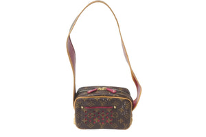 LOUIS VUITTON ルイヴィトン ショルダーバッグ ミニトロカデロ M95175 モノグラムペルフォ ブラウン ワインレッド 美品 中古 58452