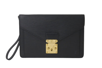 LOUIS VUITTON ルイヴィトン エピ ポシェット セリエ ドラゴンヌ セカンドバッグ ノワール M52612 ゴールド金具 美品 中古 58460