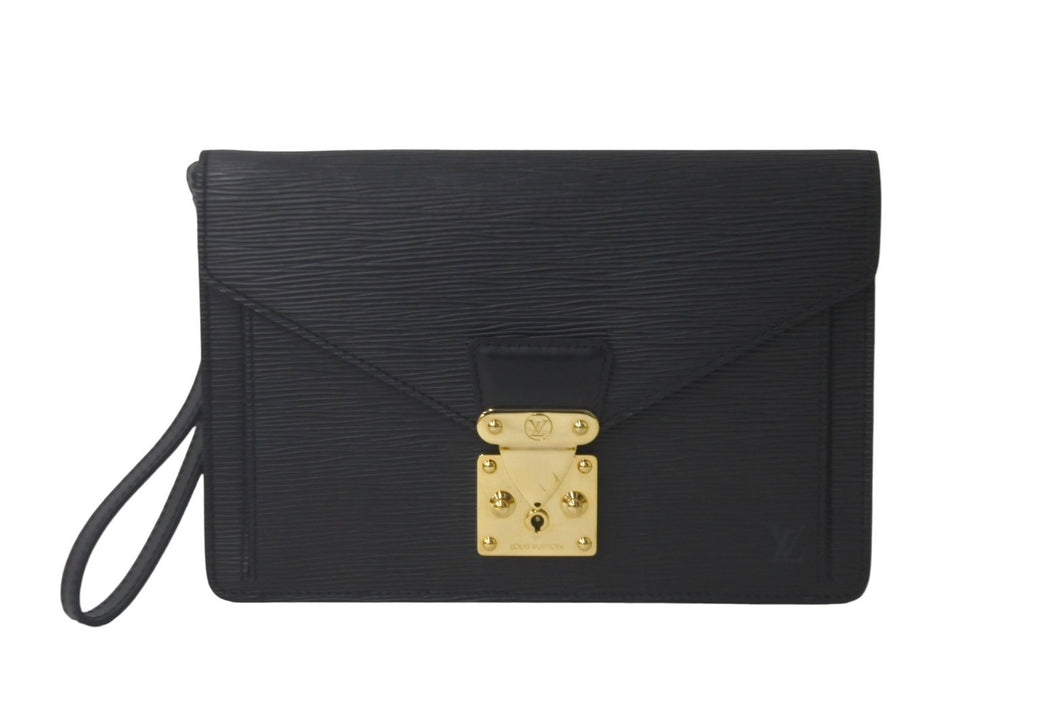 LOUIS VUITTON ルイヴィトン エピ ポシェット セリエ ドラゴンヌ セカンドバッグ ノワール M52612 ゴールド金具 美品 中古 58460