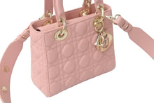 Load image into Gallery viewer, Christian Dior クリスチャンディオール ショルダーバッグ レディオール スモール ピンク 定価860000円 ゴールド金具 美品 中古 58480