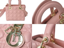 Load image into Gallery viewer, Christian Dior クリスチャンディオール ショルダーバッグ レディオール スモール ピンク 定価860000円 ゴールド金具 美品 中古 58480
