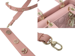 Christian Dior クリスチャンディオール ショルダーバッグ レディオール スモール ピンク 定価860000円 ゴールド金具 美品 中古 58480