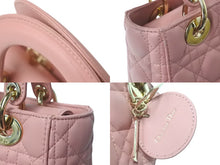 Load image into Gallery viewer, Christian Dior クリスチャンディオール ショルダーバッグ レディオール スモール ピンク 定価860000円 ゴールド金具 美品 中古 58480