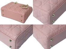 Load image into Gallery viewer, Christian Dior クリスチャンディオール ショルダーバッグ レディオール スモール ピンク 定価860000円 ゴールド金具 美品 中古 58480