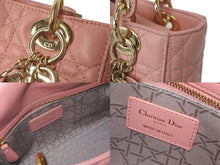 Load image into Gallery viewer, Christian Dior クリスチャンディオール ショルダーバッグ レディオール スモール ピンク 定価860000円 ゴールド金具 美品 中古 58480
