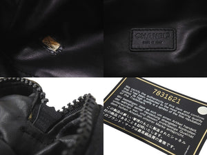 CHANEL シャネル ポーチ スポーツライン ココマーク 7番台 ブラック ナイロン ブラック金具 美品 中古 58482