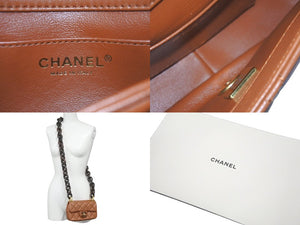 未使用 CHANEL シャネル ショルダーバッグ ミニマトラッセ ウッド チェーン ミニ フラップ 23AW ゴールド金具 中古 58495